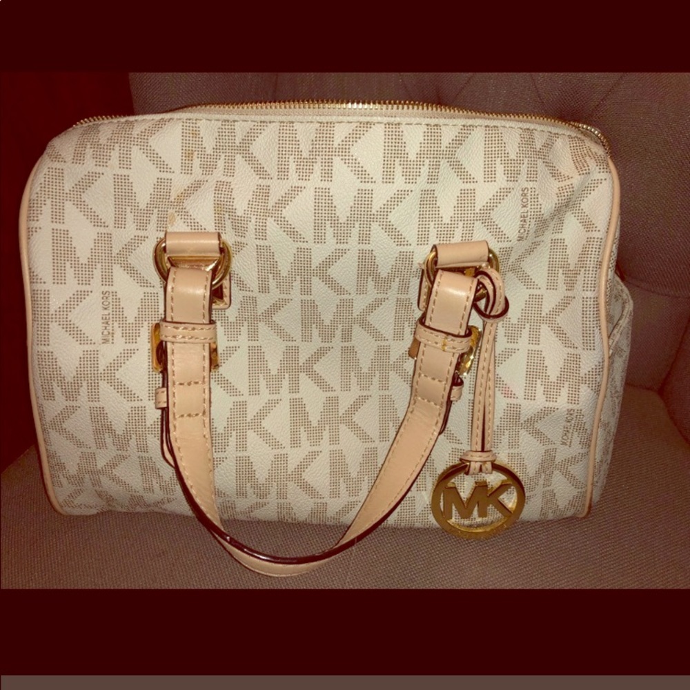 Michael Kors ivory signature bag